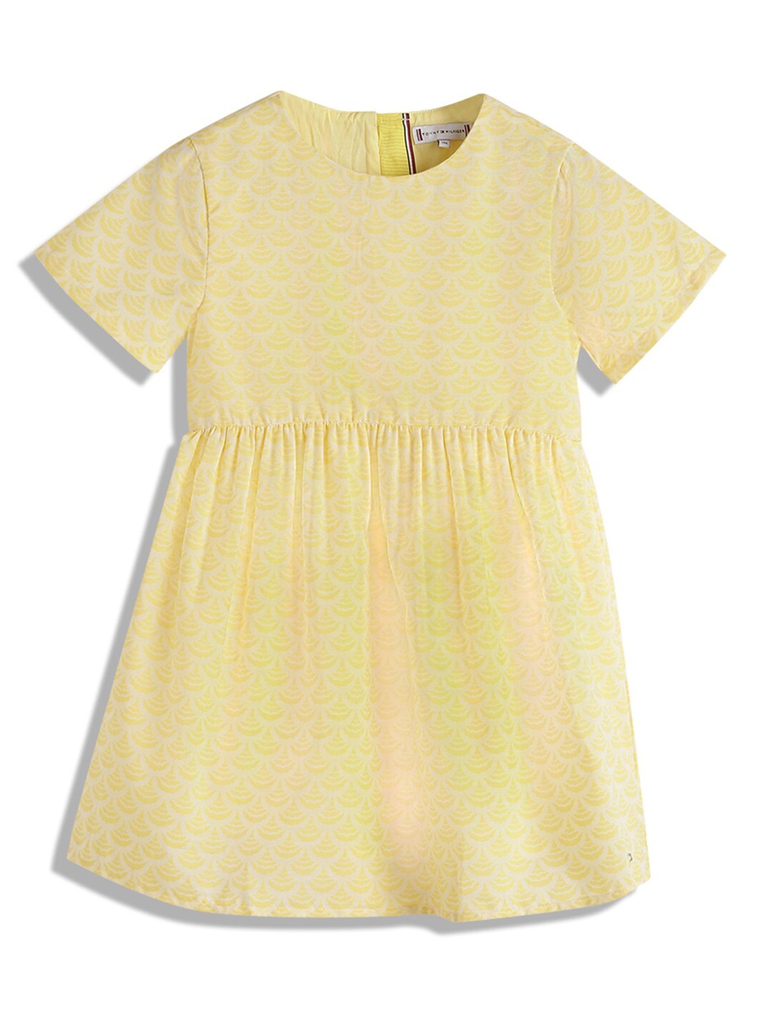 

Tommy Hilfiger Girls Abstract Printed Short Sleeves Fit & Flare Dress, Yellow