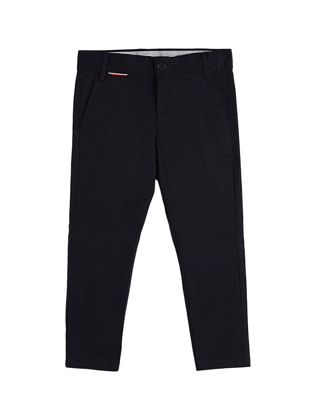 

Tommy Hilfiger Boys Mid-Rise Cotton Chinos Trousers, Blue