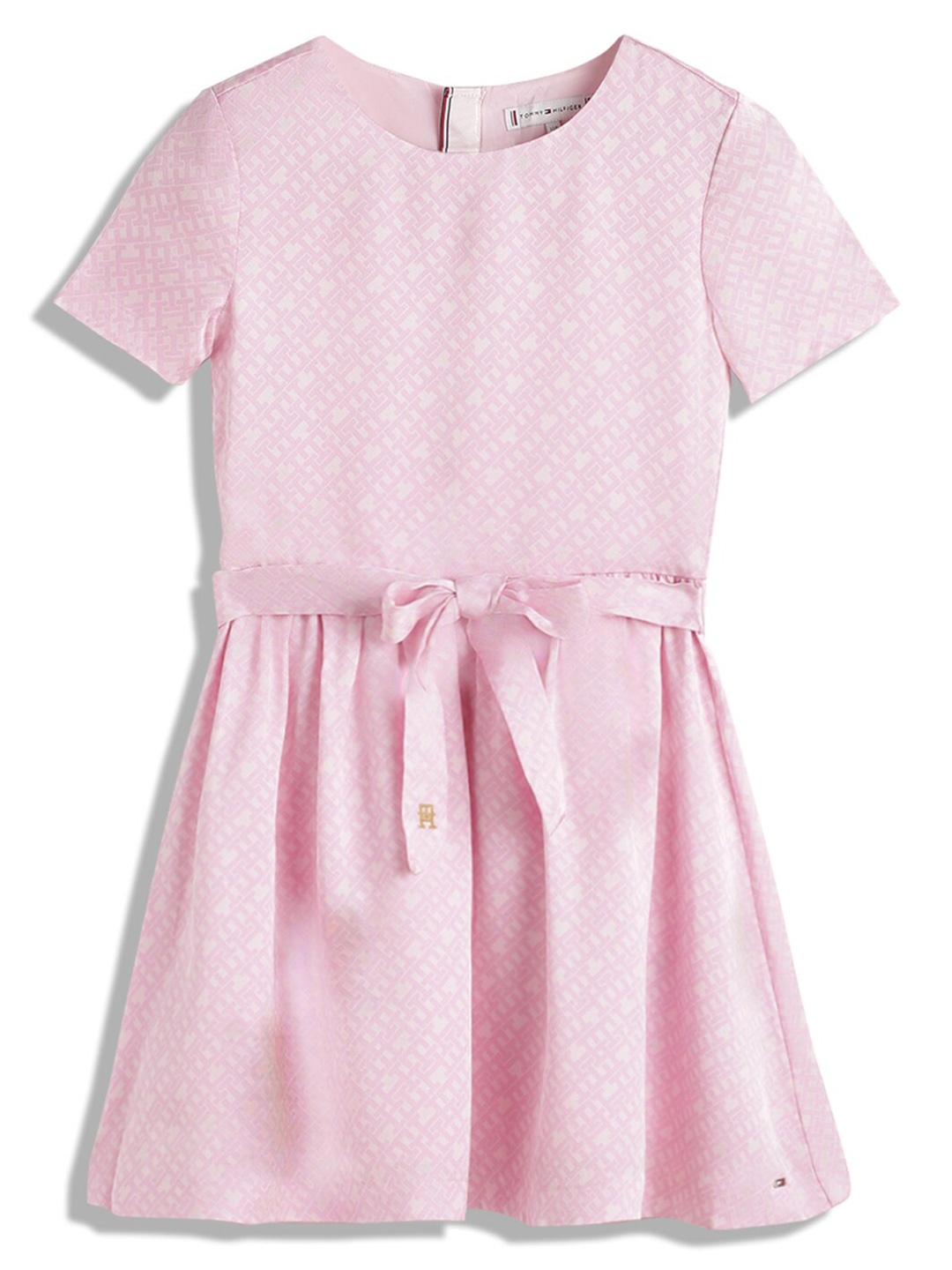 

Tommy Hilfiger Girls Geometric Printed Fit & Flare Dress, Pink