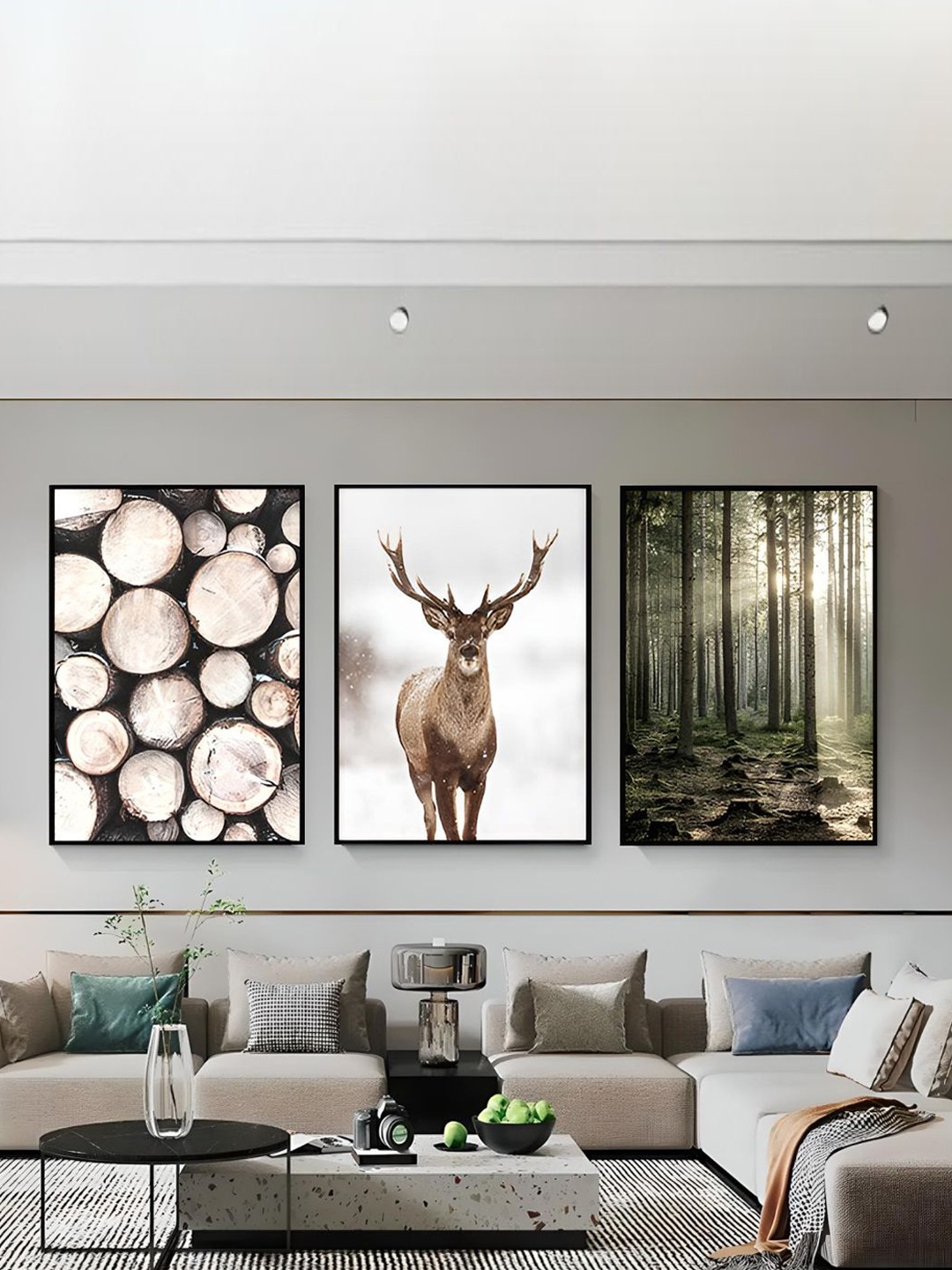 

THE HANDMADE FLAIR 3 Piece Wood Wall Art, Multi