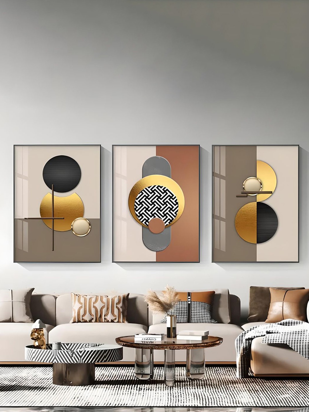 

THE HANDMADE FLAIR 3 Piece Wood Wall Art, Multi