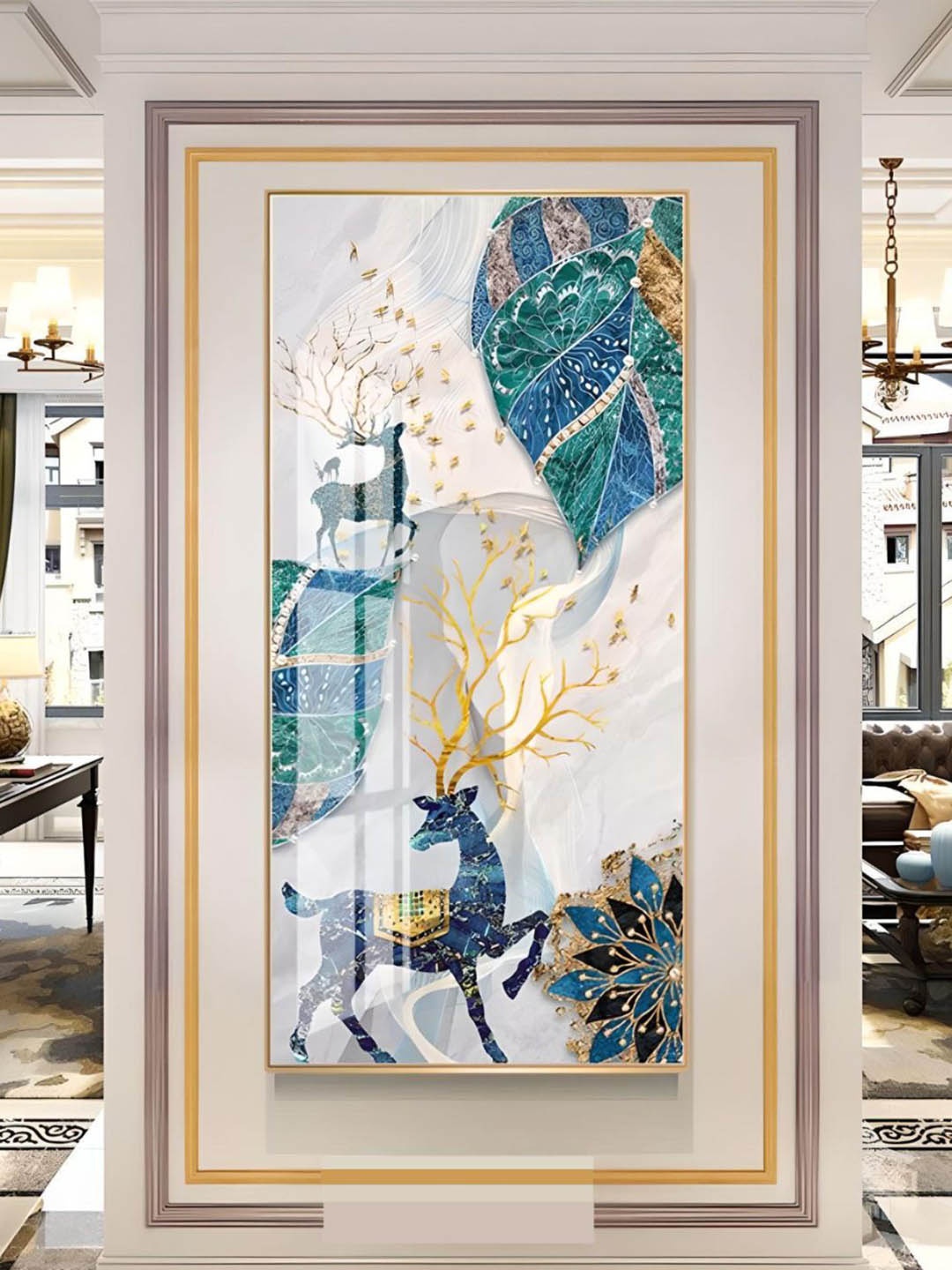 

THE HANDMADE FLAIR 1 Piece Wood Abstract Wall Art, Multi