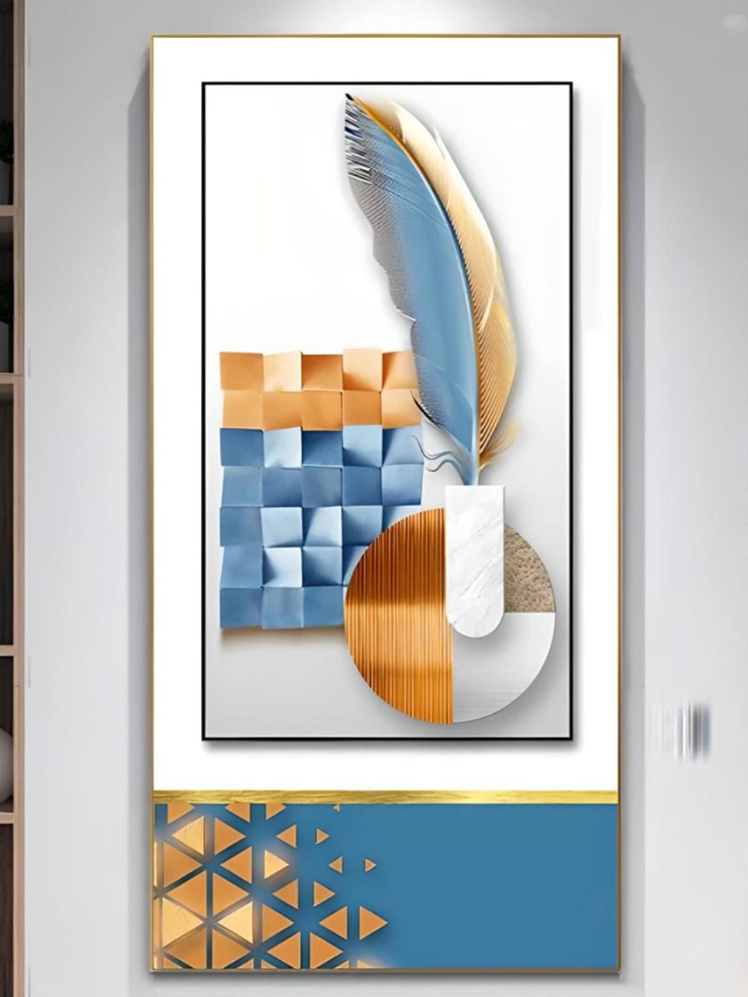

THE HANDMADE FLAIR 1 Piece Wood Abstract Wall Art, Multi