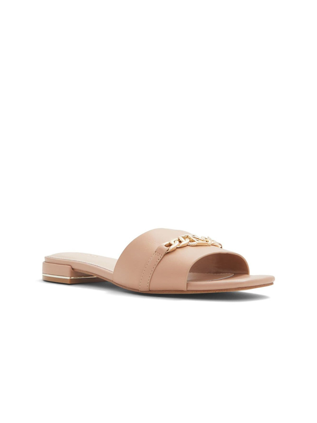 

ALDO Open Back Leather Block Heels, Beige