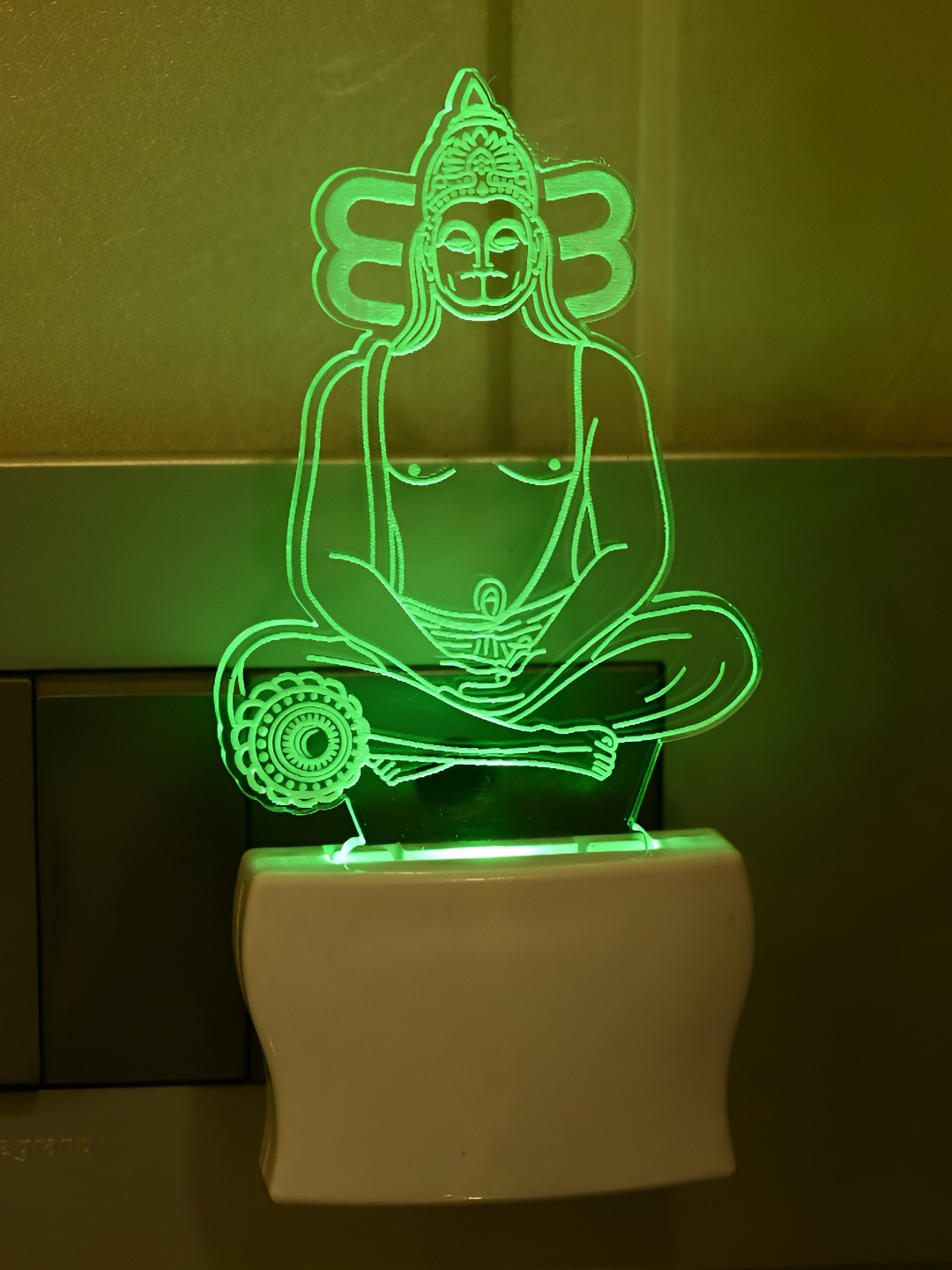 

Afast White & Transparent 3D Illusion Printed Glass Wall Lamp