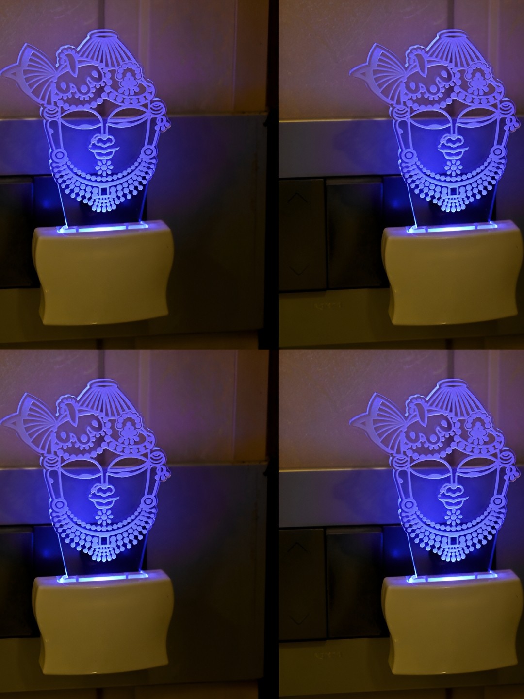 

Afast Blue 4 Pieces Acrylic Night Lamp