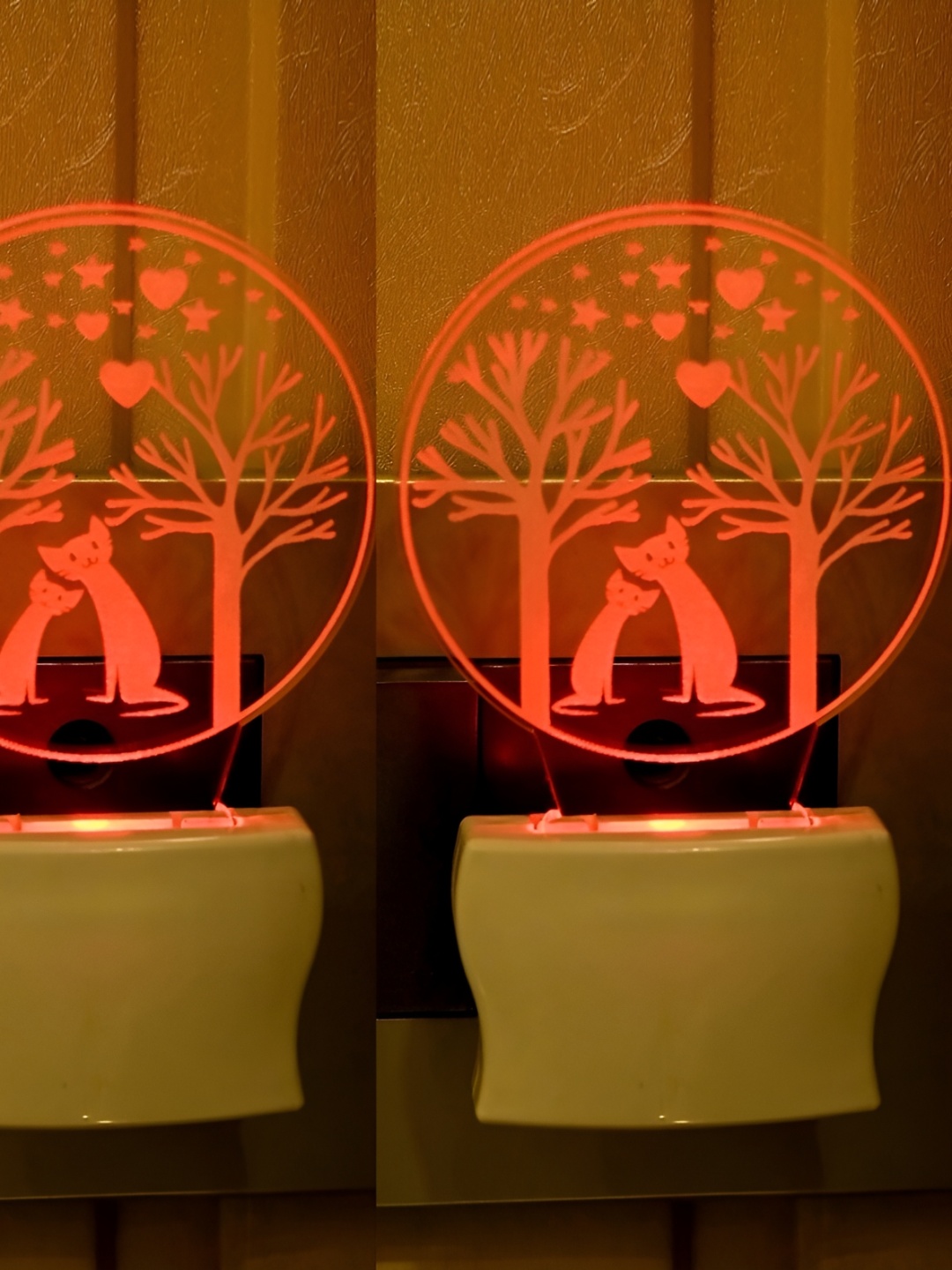 

Afast Red 2 Pcs Acrylic Wall Lamps