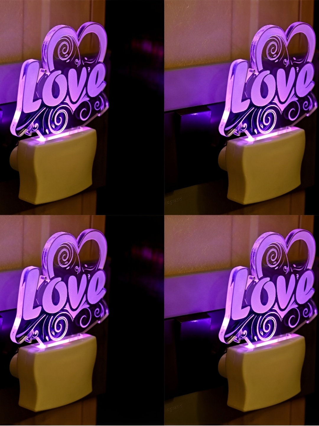 

Afast White 4 Pieces Printed Acrylic Wall Lamp