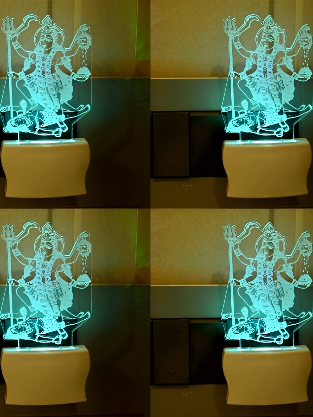 

Afast White & Brown 4 Pieces Printed Abstract Shaped Wall Lamp