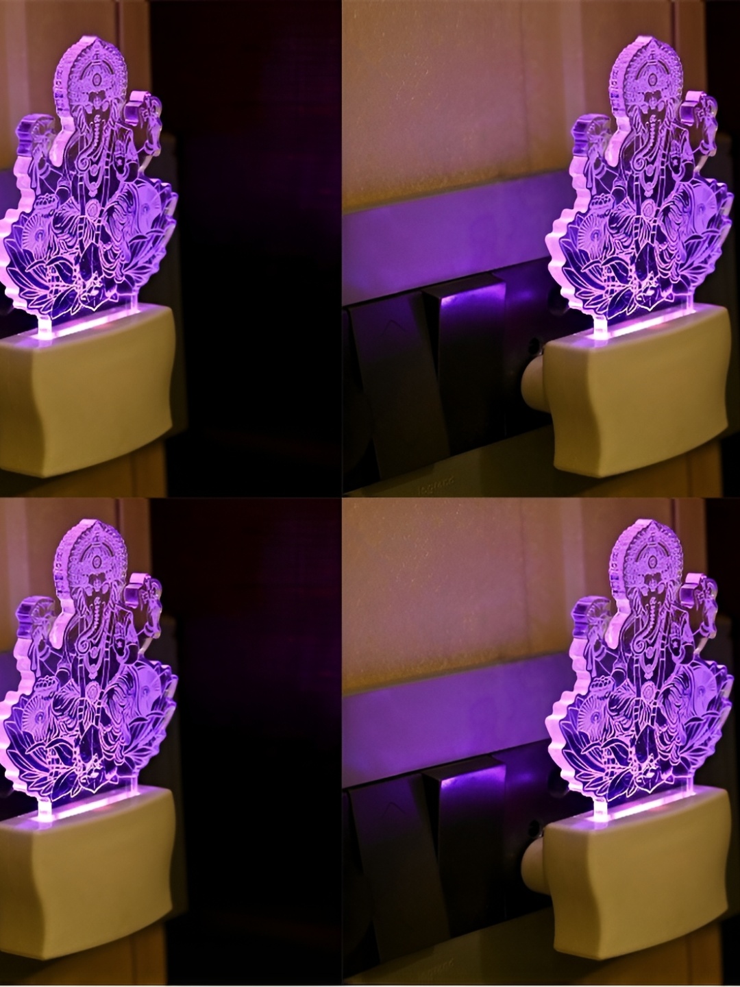 

Afast Transparent & White 4 Pieces Abstract Shaped Wall Lamps