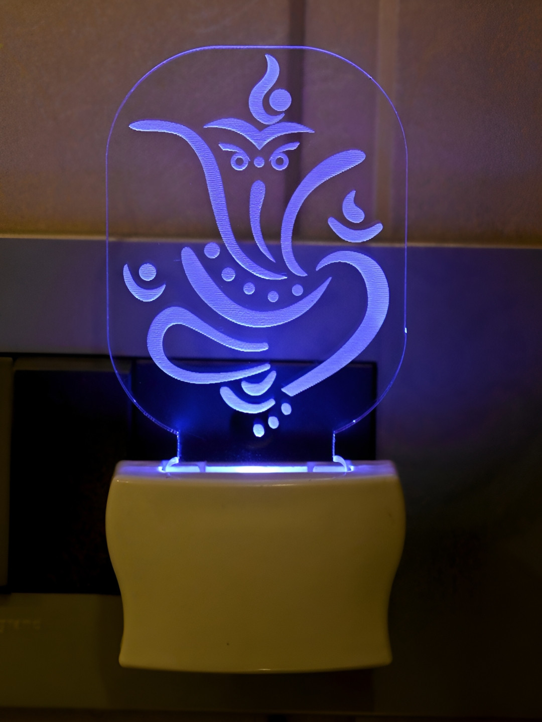 

Afast Transparent & Beige Printed Acrylic Wall Lamp