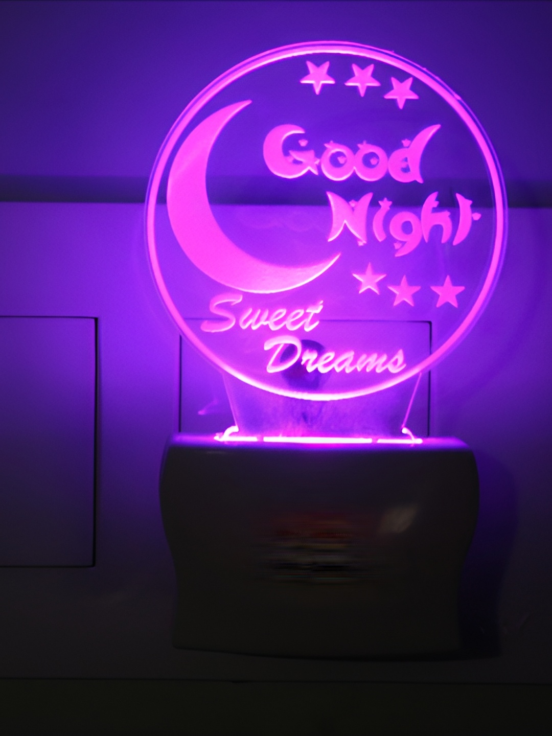 

Afast Purple & Red Good Night Printed LED Contemporary Night lamps