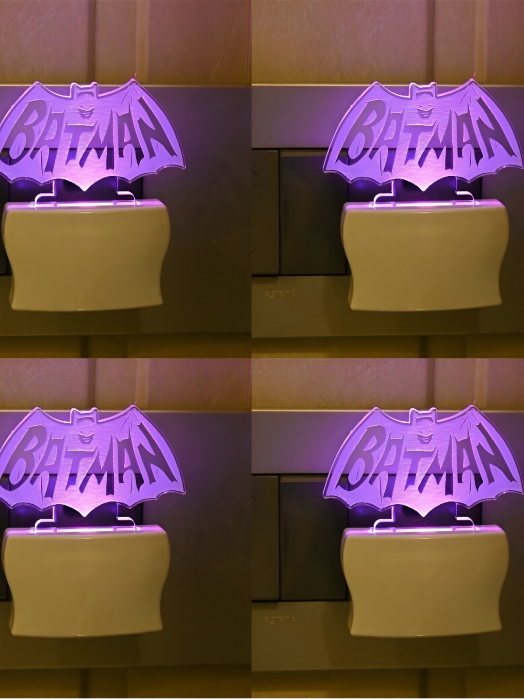 

Afast Purple 4 Pieces Printed Contemporary Acrylic Night Wall Lamp