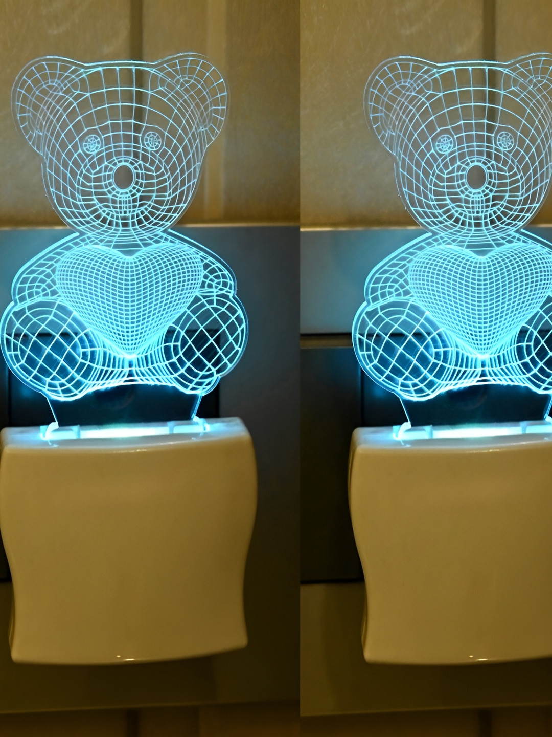 

Afast Transparent & Blue 2 Pieces Textured Contemporary Acrylic Wall Lamps