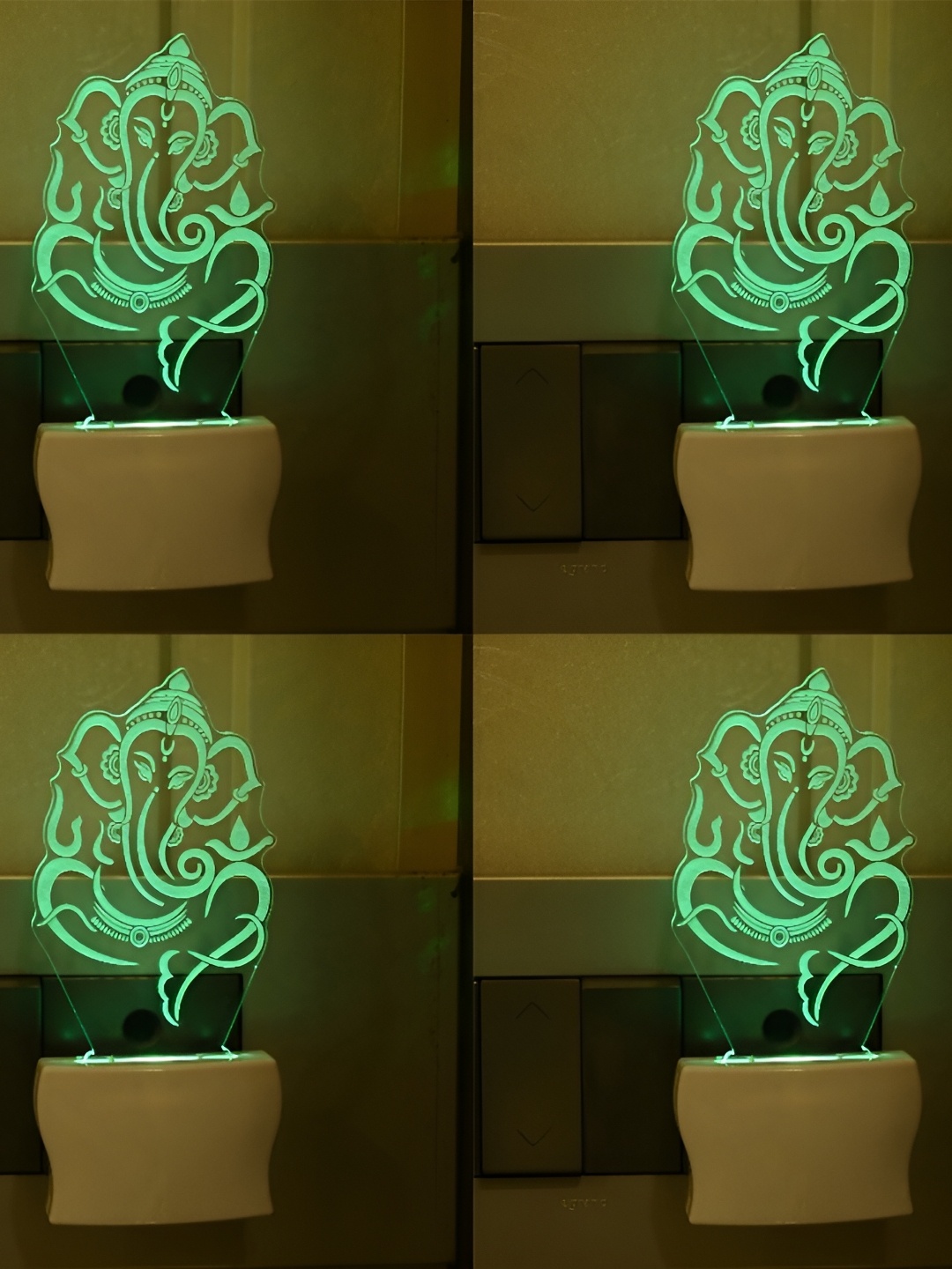 

Afast Green 4 Pcs Textured Acrylic Contemporary Night Wall Lamps
