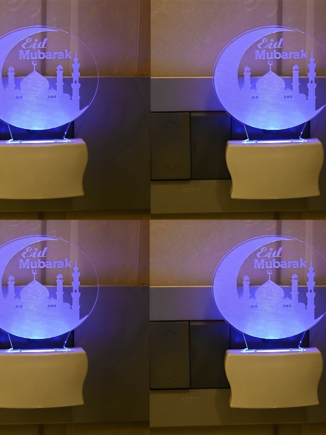 

Afast Blue 4 Pcs Acrylic Wall Lamps