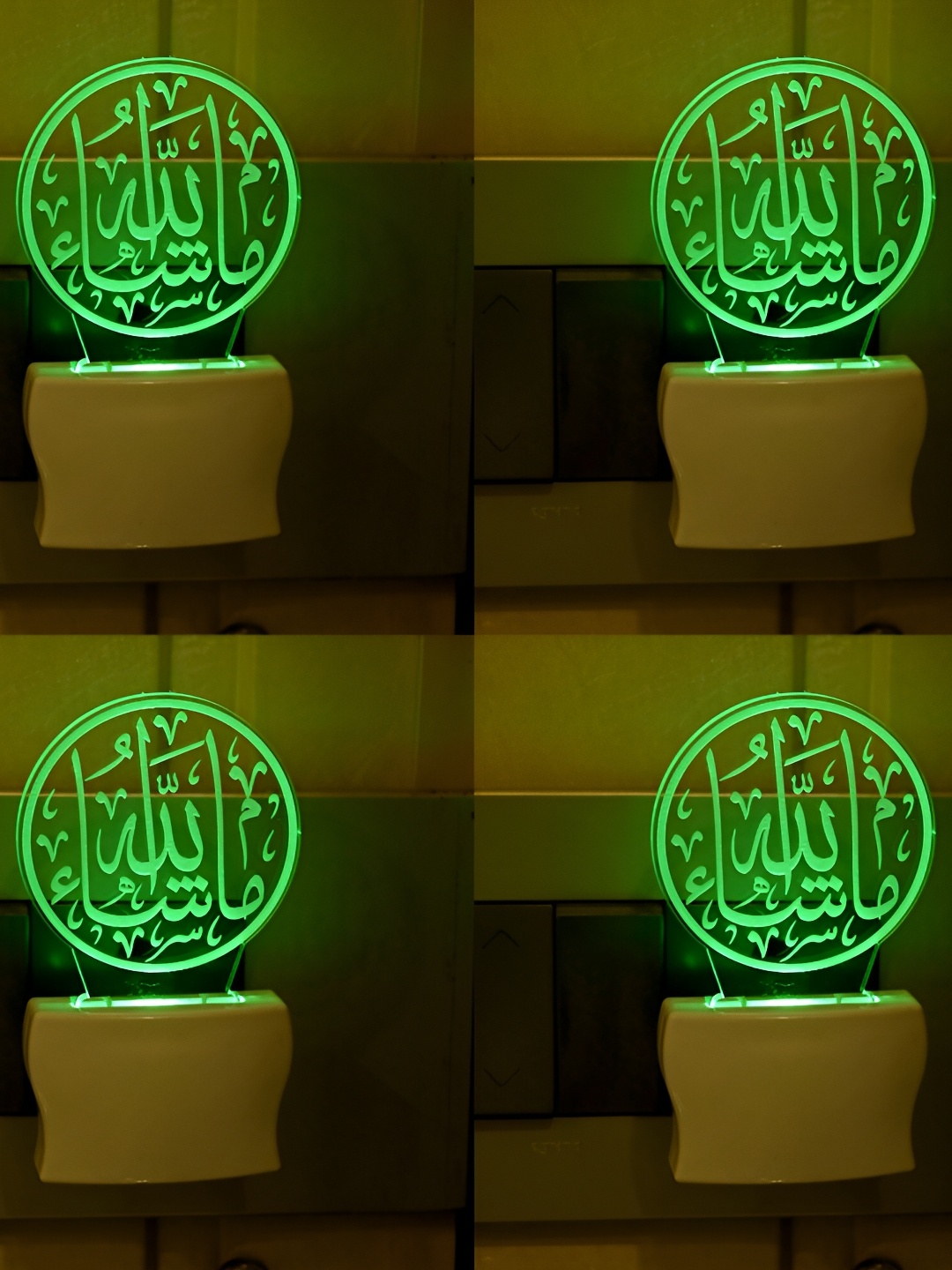 

Afast Green 4 Pcs Acrylic Wall Lamps