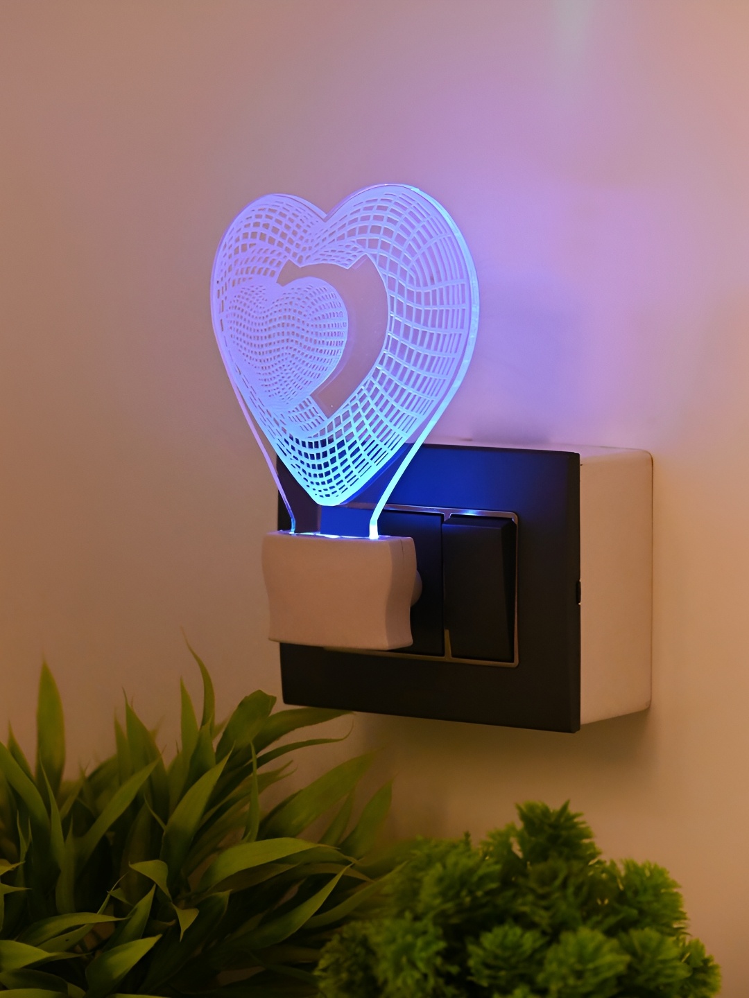 

Afast Pink Textured Acrylic Contemporary Night Wall Lamp