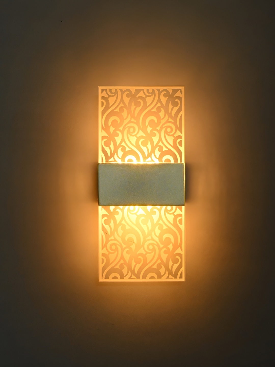 

Afast Transparent & Yellow Textured Rectangular Acrylic Wall Lamp