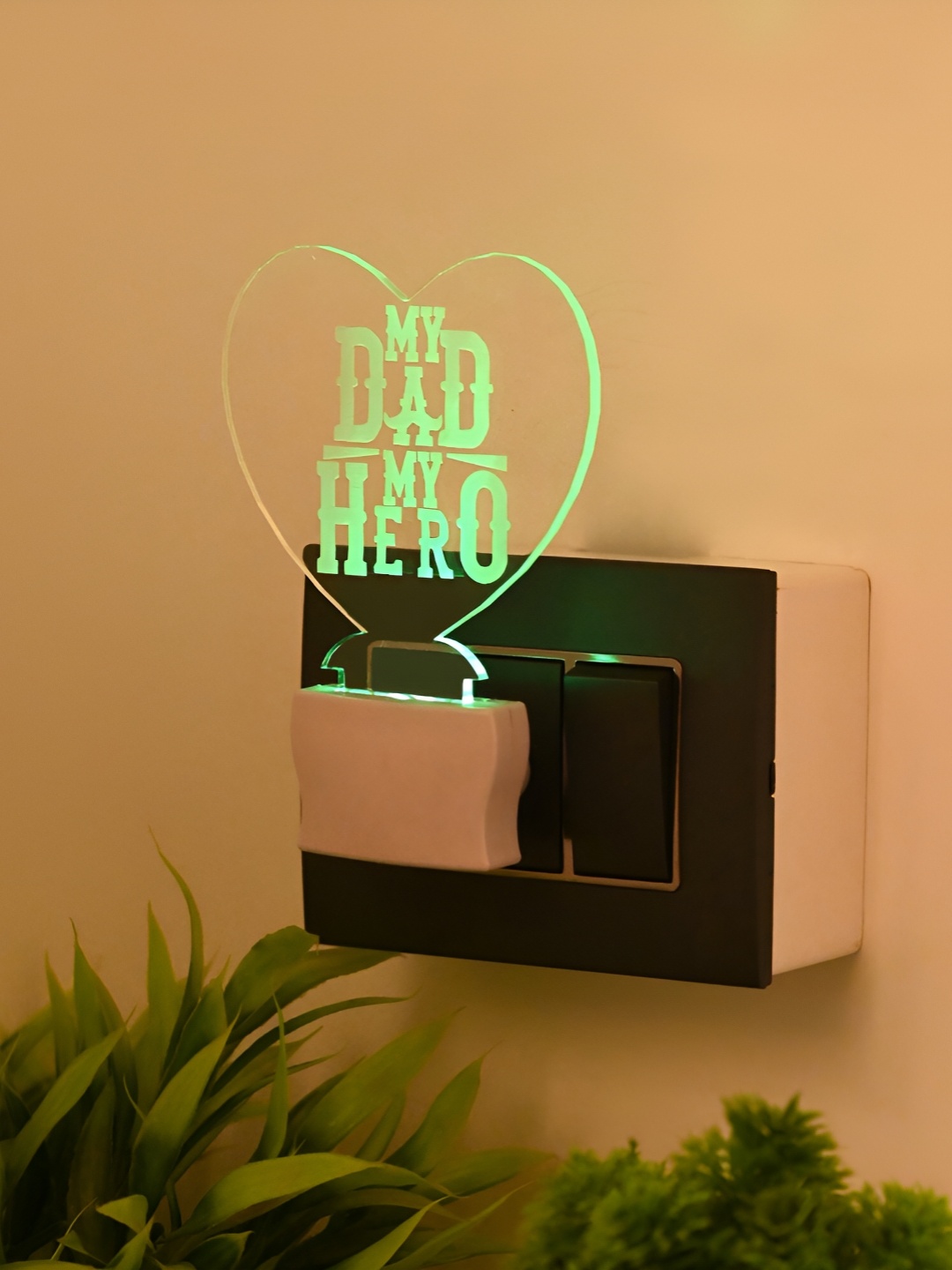 

Afast Green & Transparent Printed LED Contemporary Night lamps