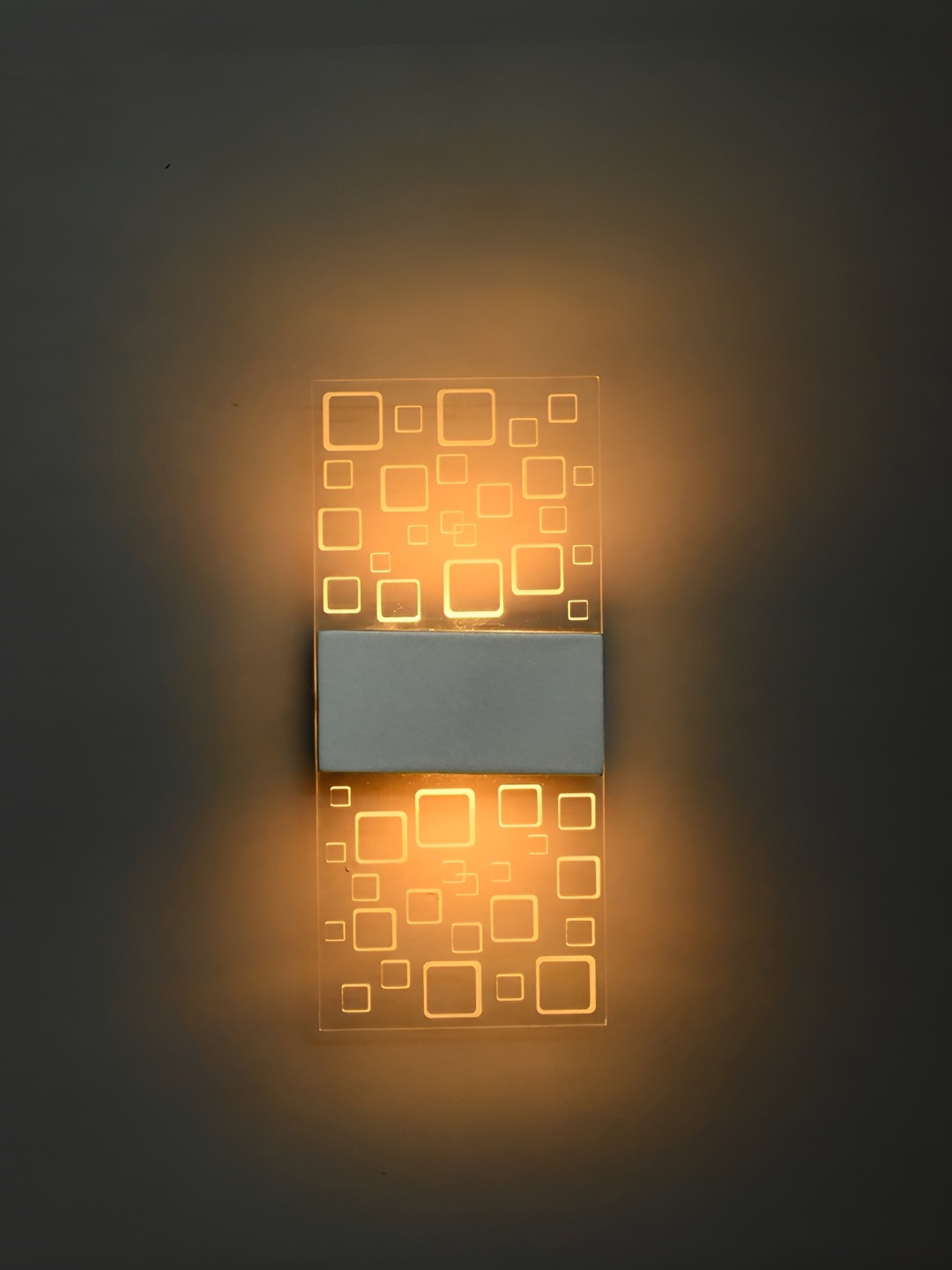 

Afast Transparent & Yellow Textured Rectangular Acrylic Wall Lamp