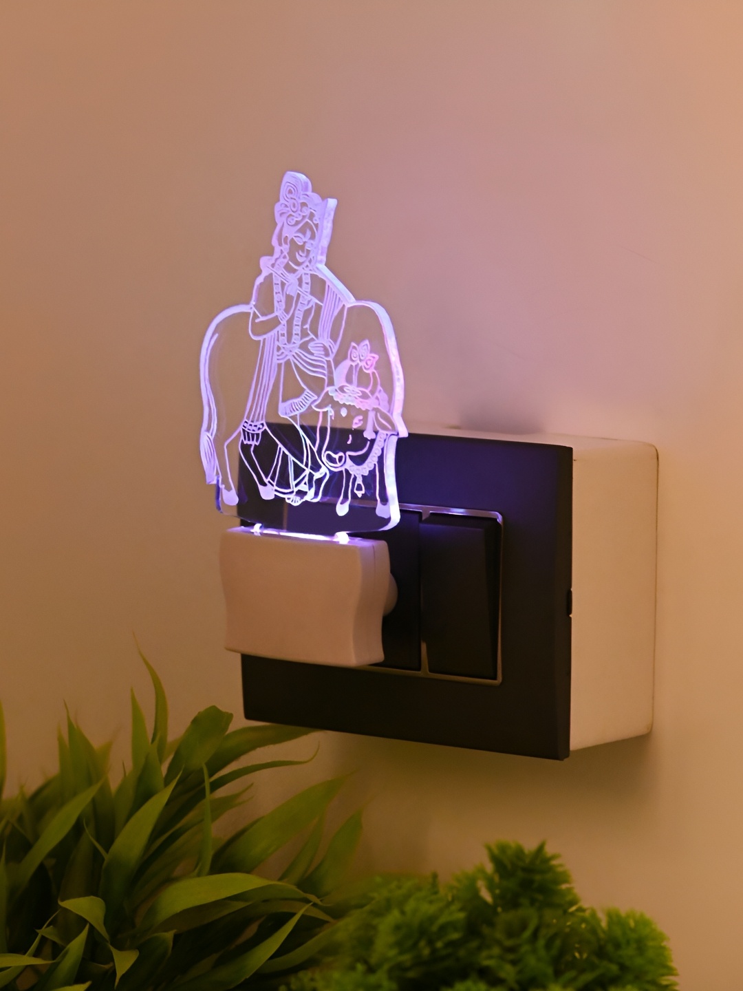 

Afast Purple Printed Abstract Shaped Acrylic Contemporary Led Wall Lamp