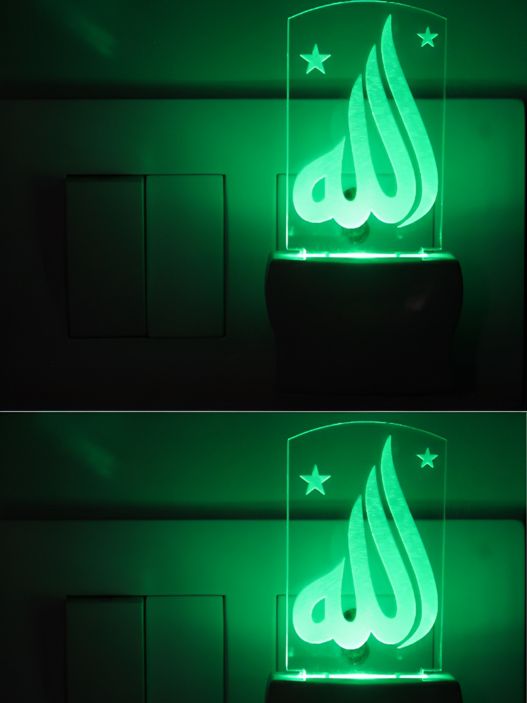 

Afast White & Black 2 Pieces Religious Printed Wall Lamp