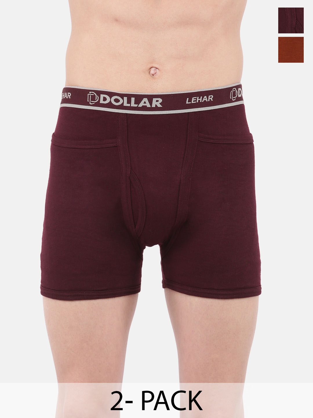 

Dollar Lehar Combed Cotton Men Pack Of 2 Trunks MLHTR-03-PO2-ASST1, Assorted