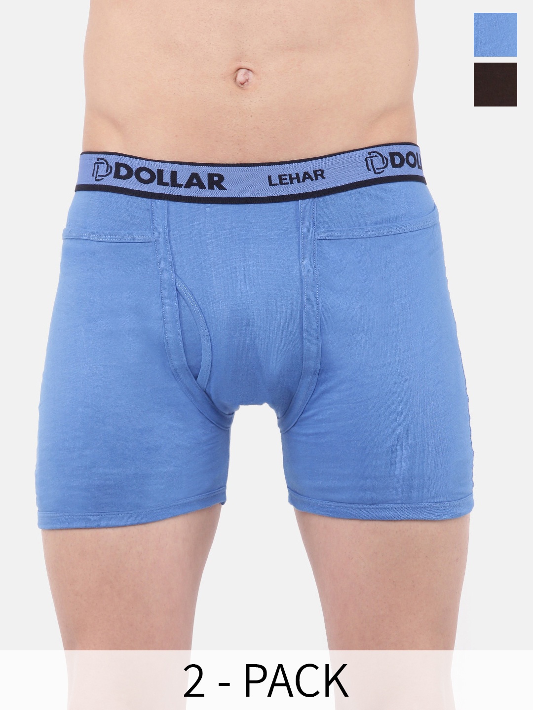 

Dollar Lehar Combed Cotton Men Pack Of 2 Trunks MLHTR-04-PO2-ASST4, Assorted