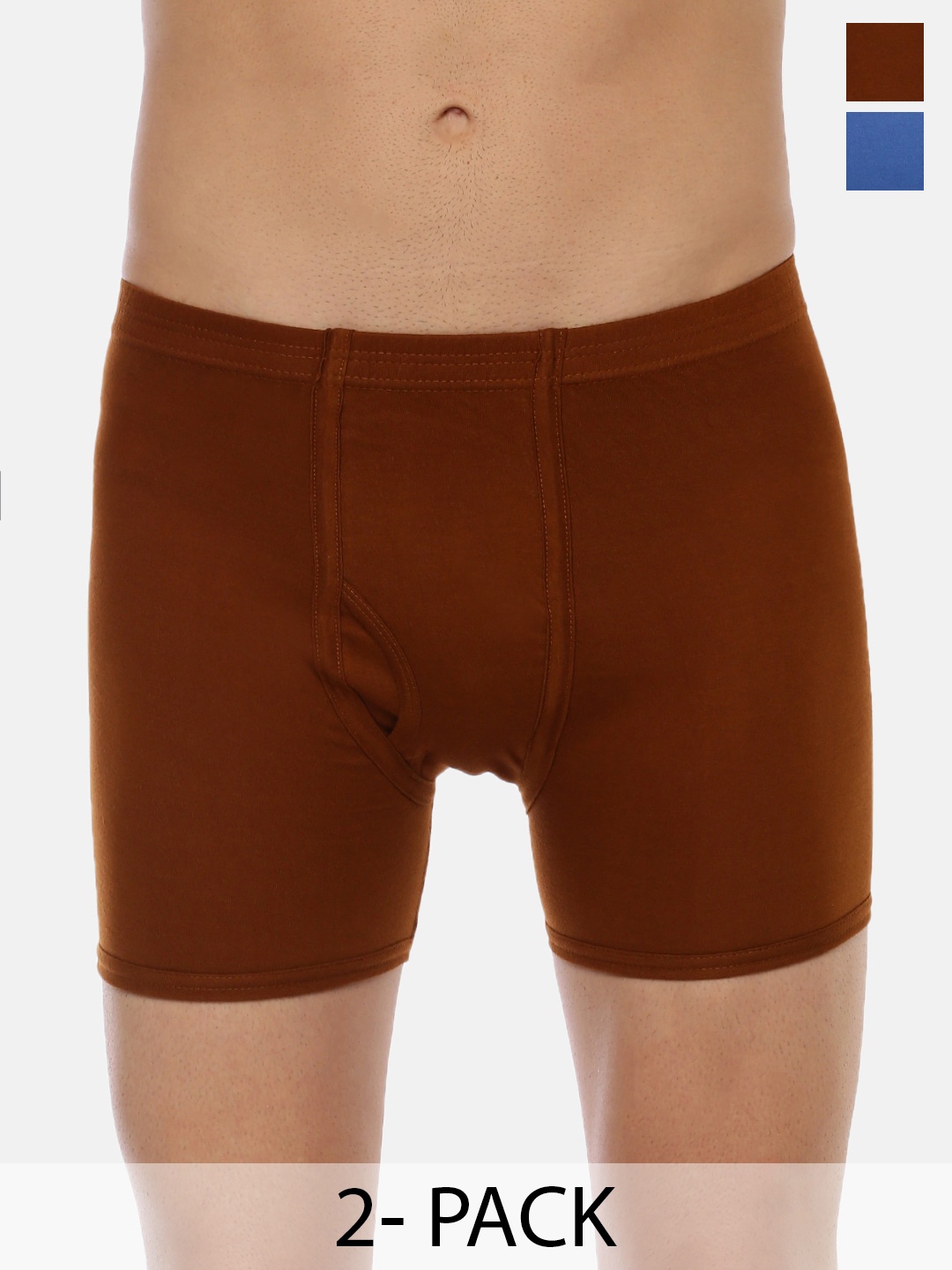 Dollar Pack Of 2 Lehar Combed Cotton Trunks MLHTR-05-PO2-ASST2, Assorted