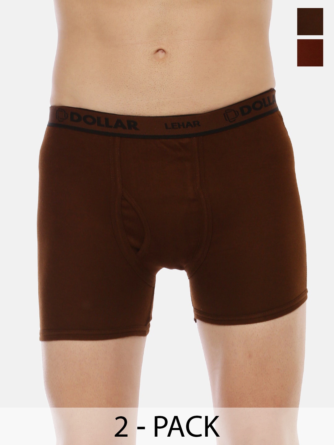 

Dollar Lehar Men Assoreted Pack Of 2 Combed Cotton Trunks MLHTR-02-PO2, Maroon