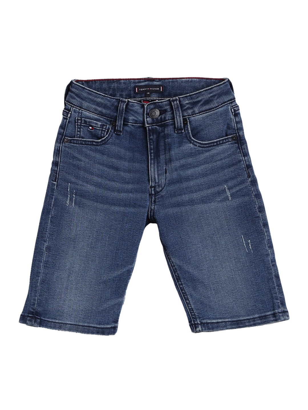 

Tommy Hilfiger Boys Washed Cotton Denim Shorts, Blue