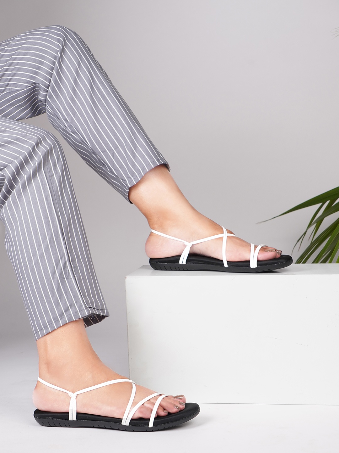 

JM Looks Backstrap Open Toe Heels, White