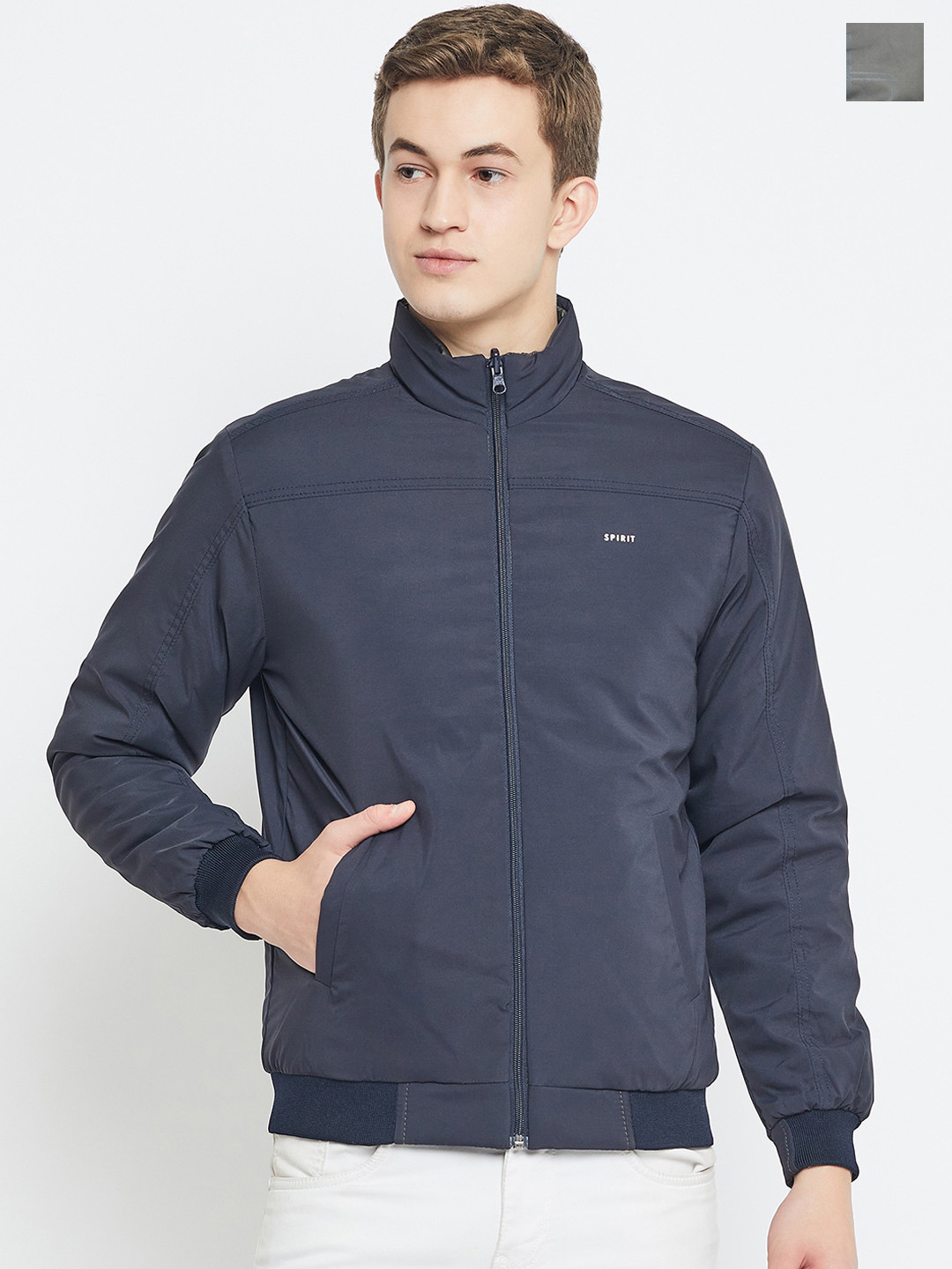 

Spirit Reversible Bomber Jacket, Navy blue