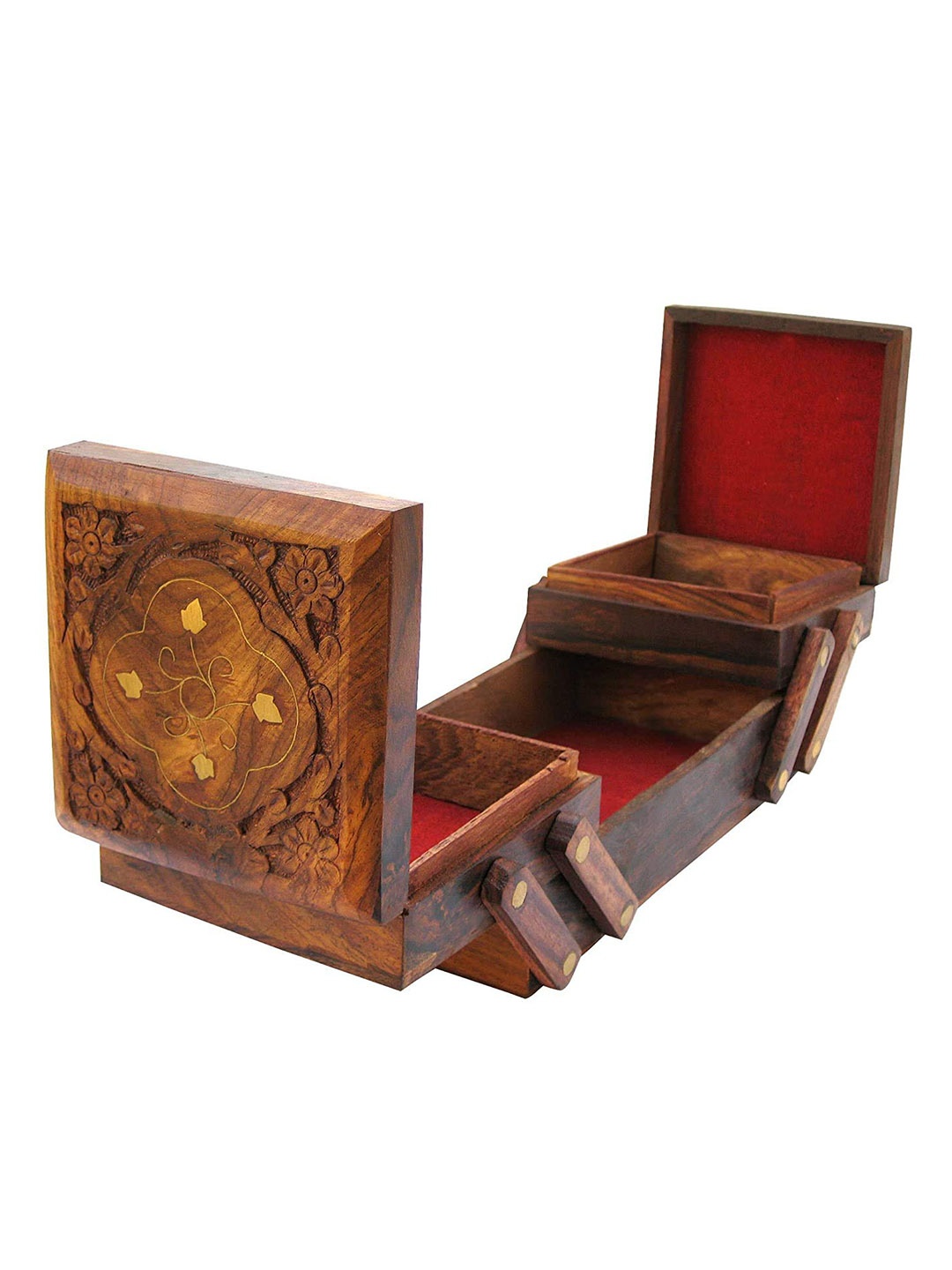 

SANKALAN CREATIONS Brown Wooden Figurine Showpiece