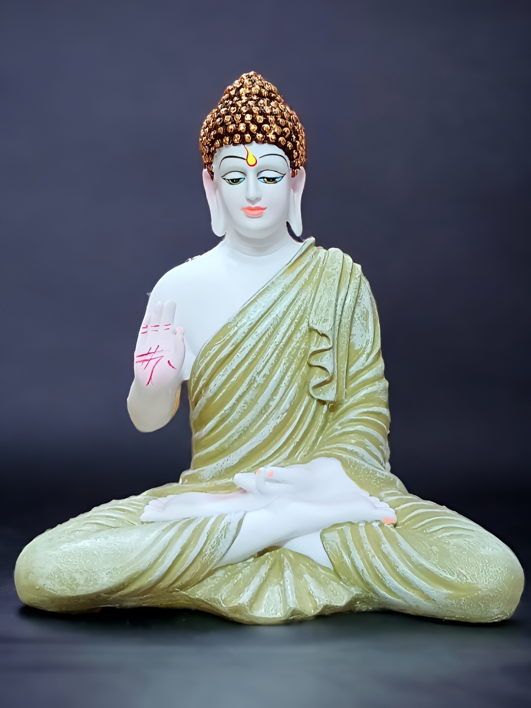 

SANKALAN CREATIONS White & Gold Toned Figurine Showpiece
