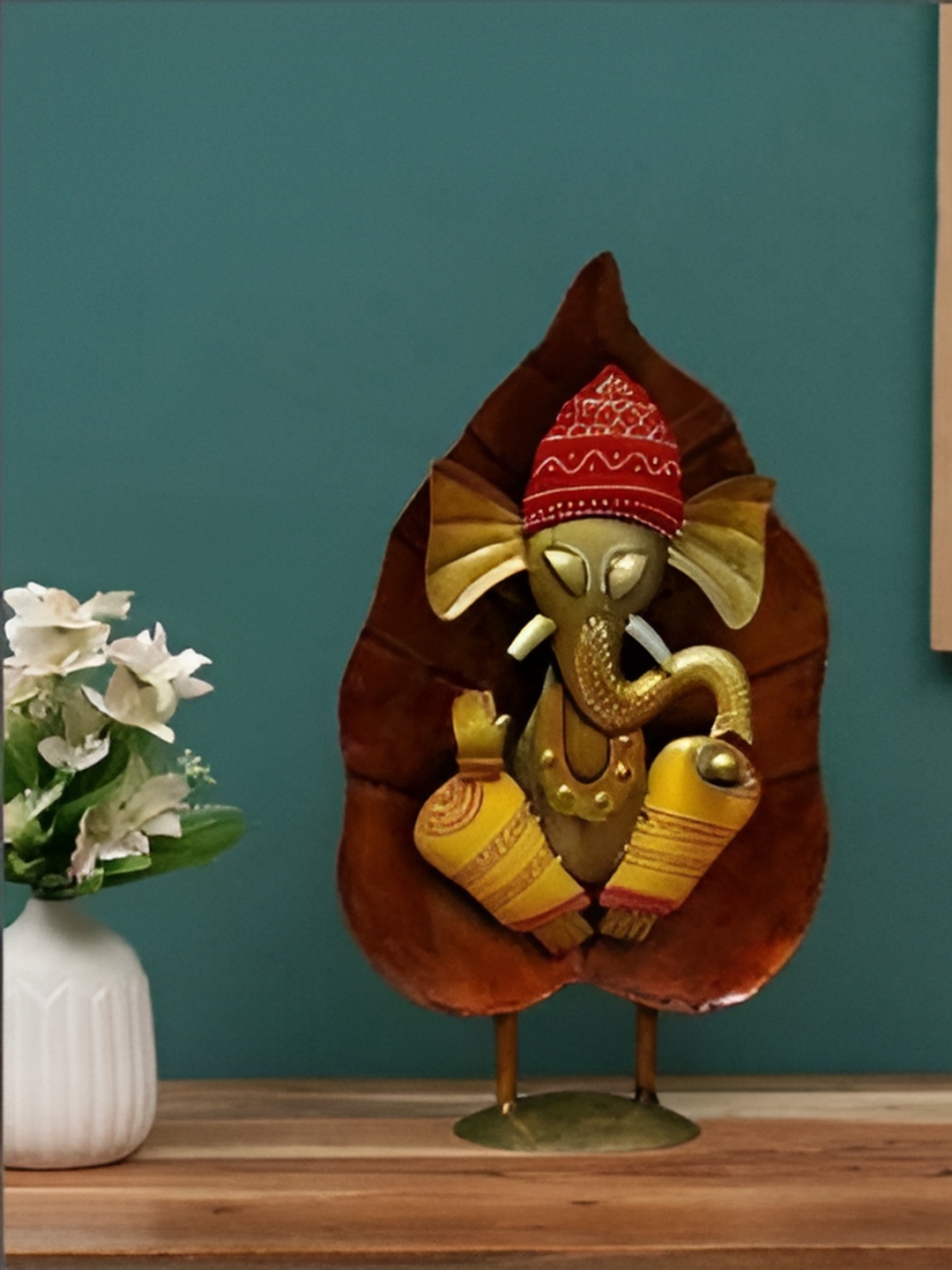 

SANKALAN CREATIONS Brown & Gold toned Religious Idol Figurine Showpiece