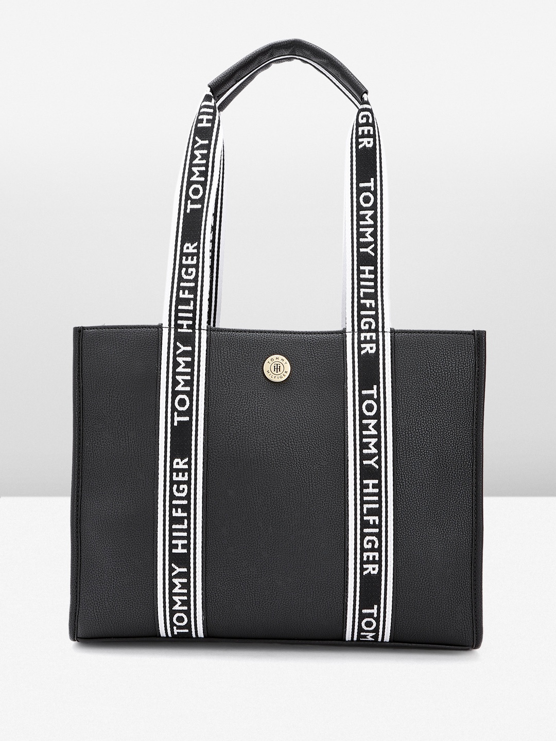 

Tommy Hilfiger Women Solid Tote Bag, Black