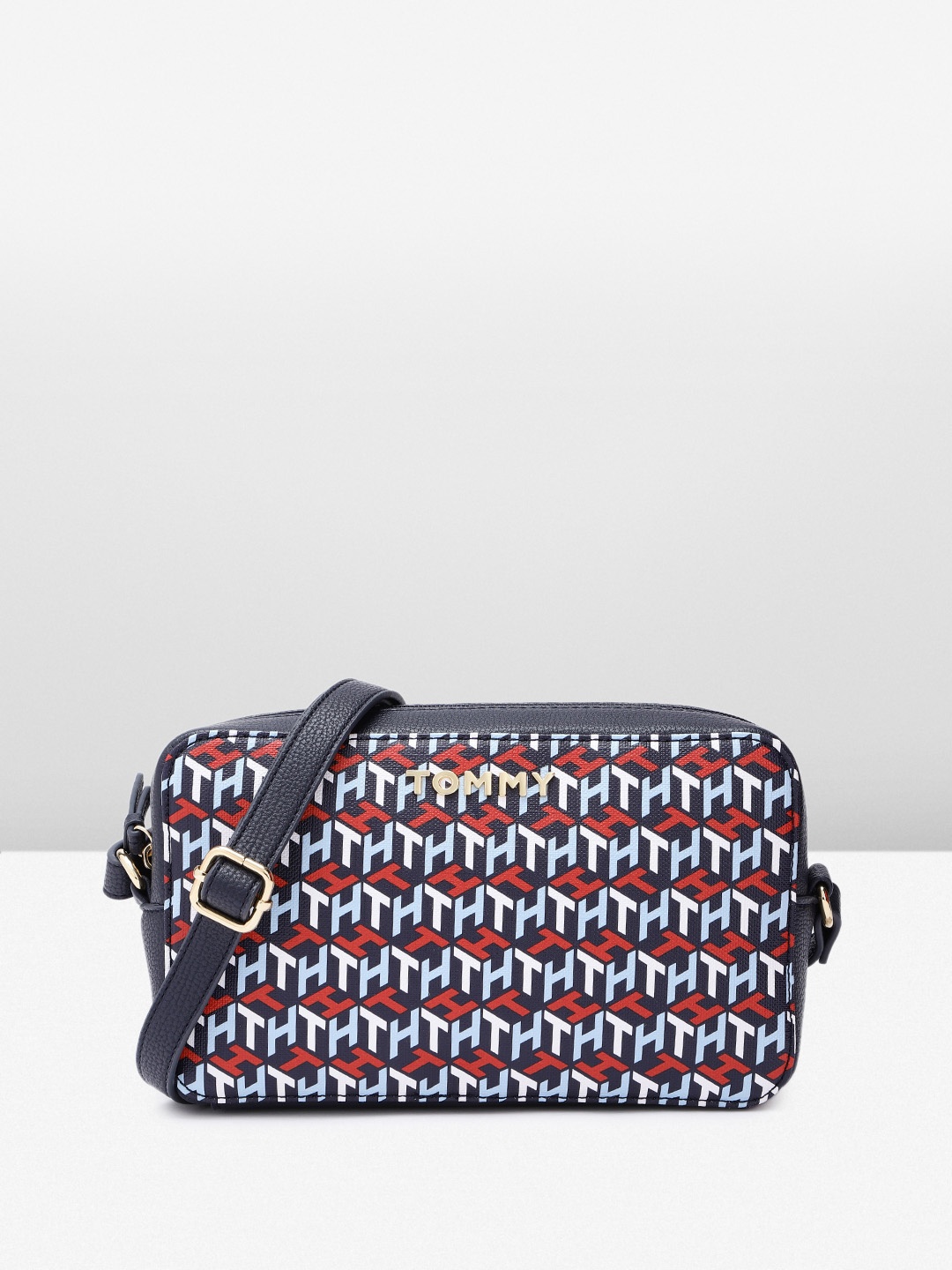 

Tommy Hilfiger Brand Logo Printed Sling Bag, Multi