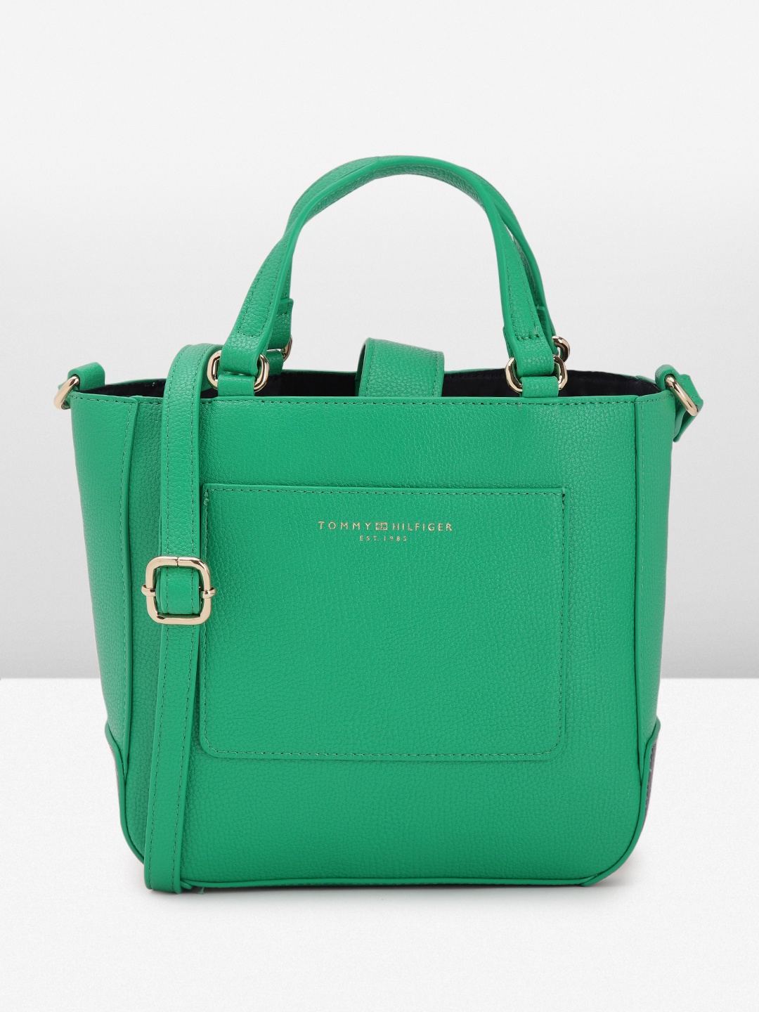 

Tommy Hilfiger Women Solid Handheld Bag, Green