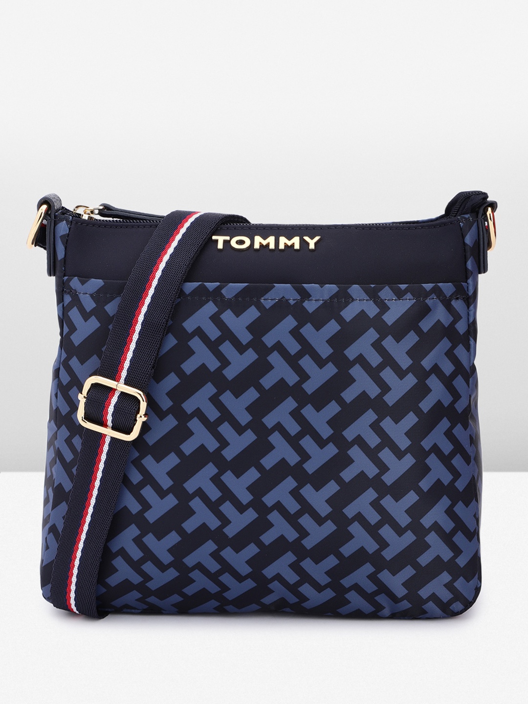 

Tommy Hilfiger Printed Sling Bag, Blue