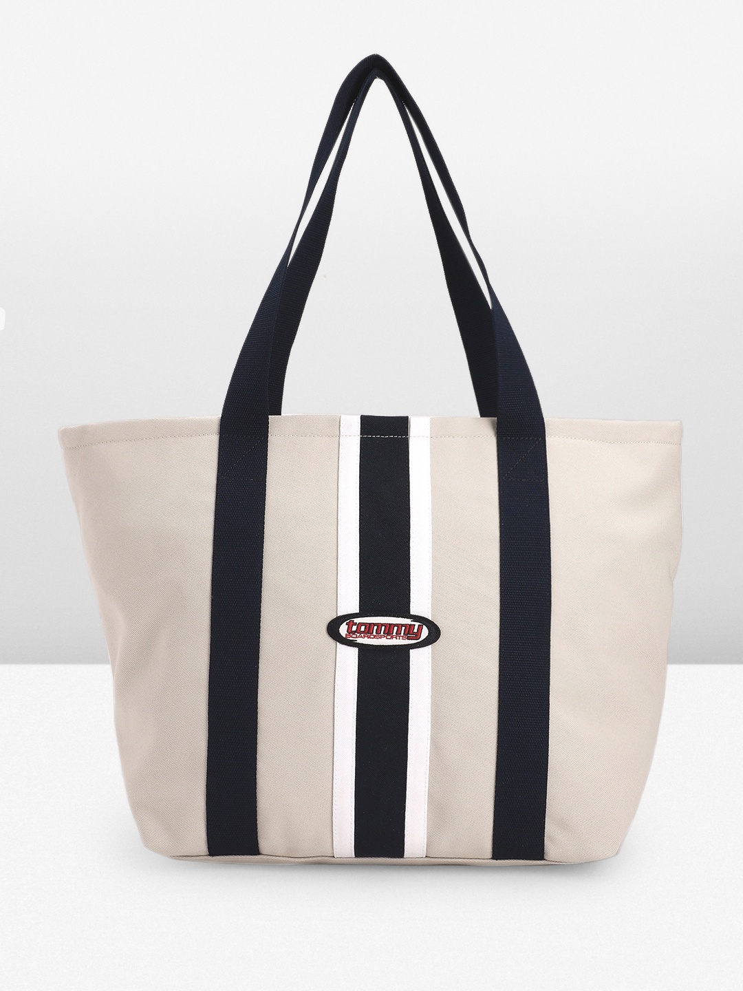 

Tommy Hilfiger Striped Oversized Shopper Tote Bag, Beige