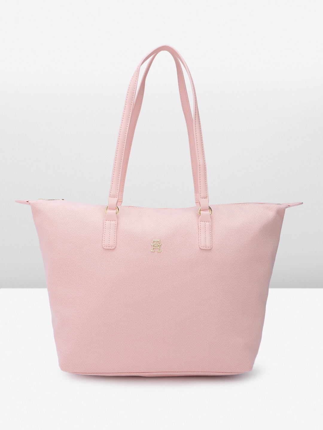 

Tommy Hilfiger Textured Oversized Structured Canvas Shoulder Bag, Pink