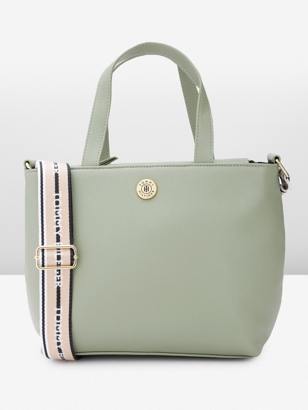 

Tommy Hilfiger Women Solid Handheld Bag, Green