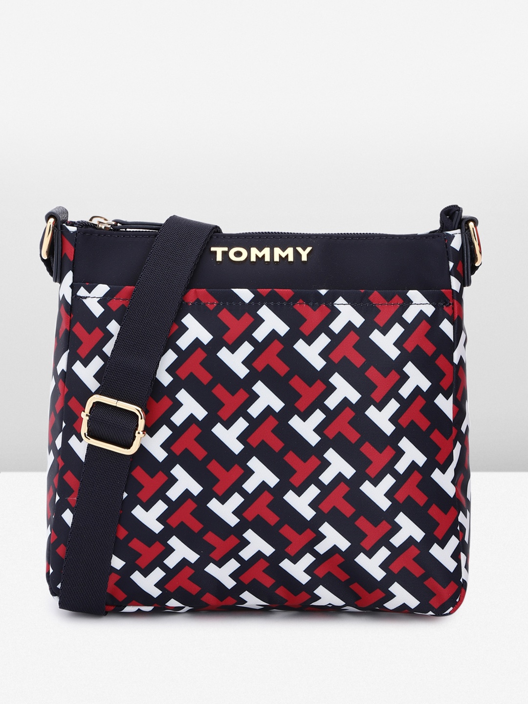 

Tommy Hilfiger Printed Sling Bag, Navy blue