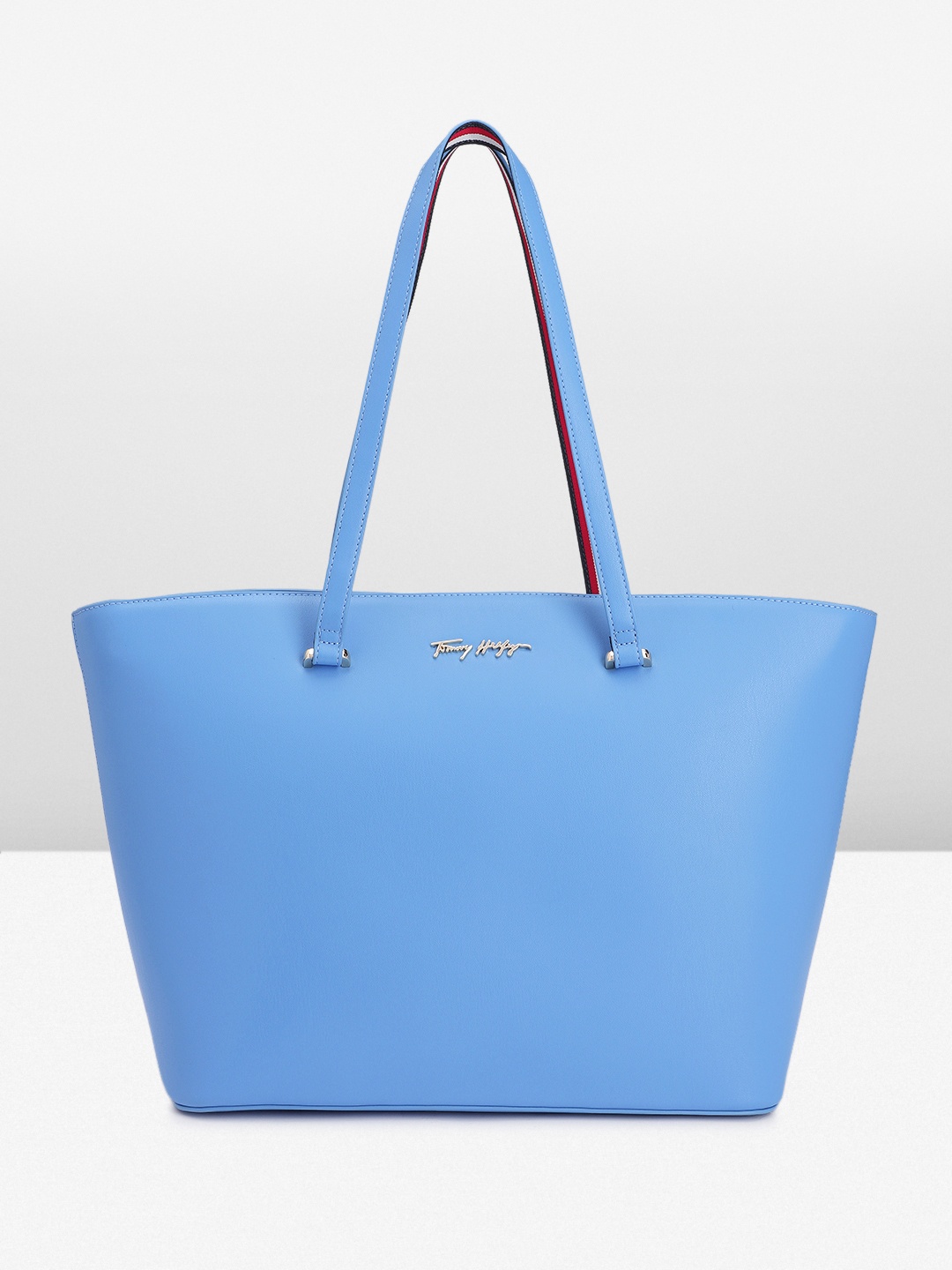 

Tommy Hilfiger Solid PU Oversized Structured Shoulder Bag, Blue
