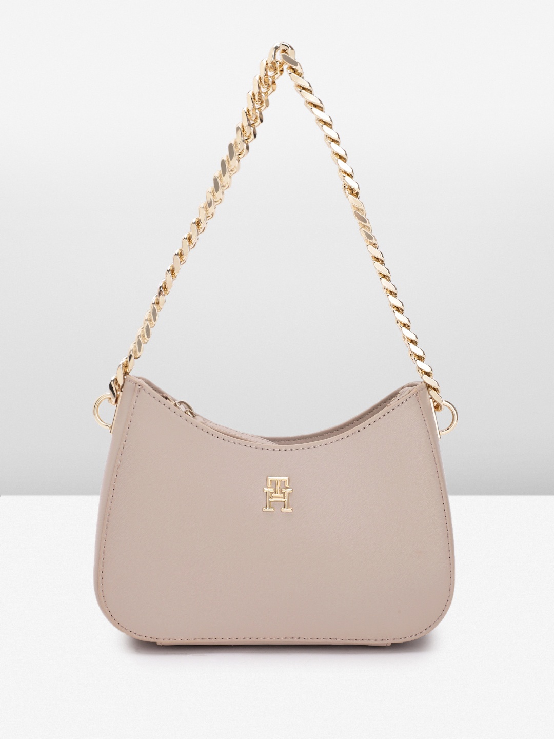 

Tommy Hilfiger Women Solid Hobo Bag, Taupe