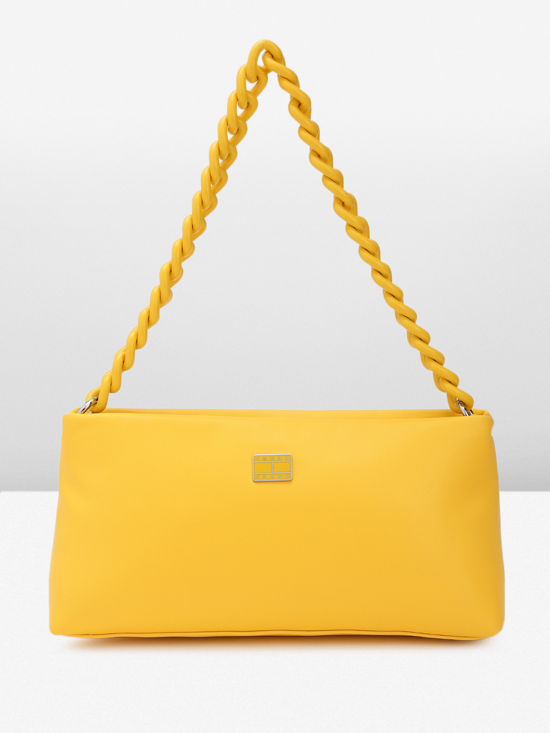 

Tommy Hilfiger Women Solid Handheld Bag, Yellow