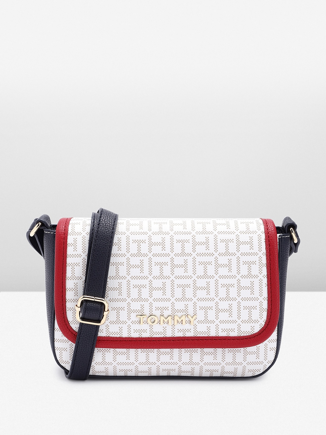 

Tommy Hilfiger Textured Sling Bag, Off white