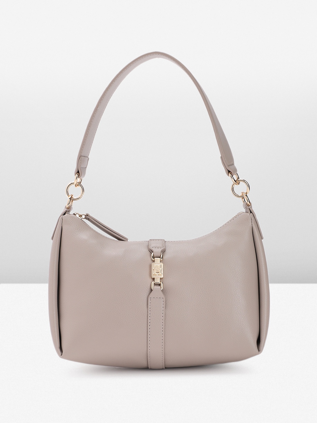 

Tommy Hilfiger Women Solid Hobo Bag, Taupe